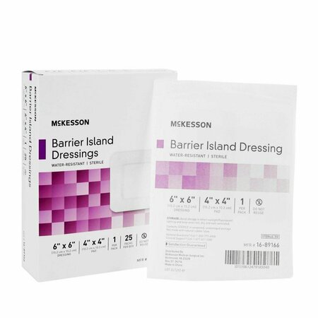 MCKESSON Composite Barrier Island Dressing, 6 x 6 Inch 16-89166